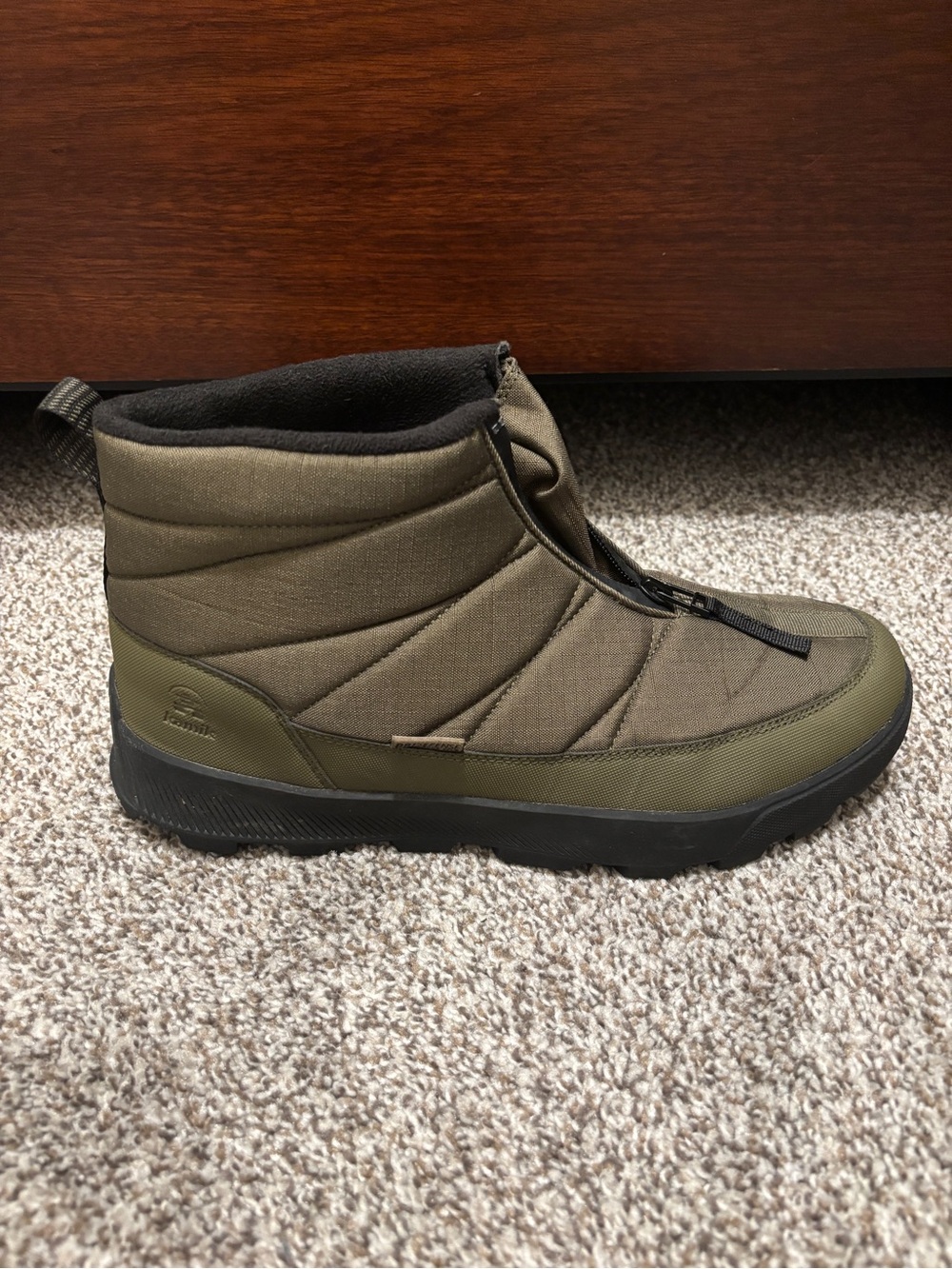 Kamik Men's Olive Green Slip-On Winter Boot